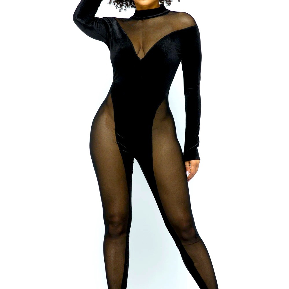 COPY - Velvet see through jumpsuit